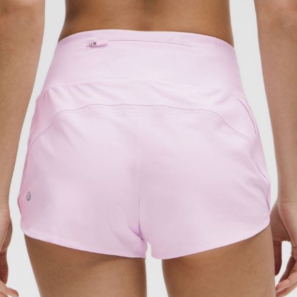 Lululemon Speed Up High Rise Pink Shorts 4” Size 8 - Picture 2 of 12